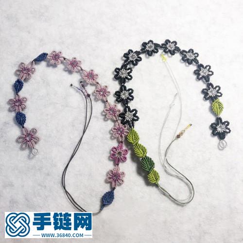 百变清新花花小叶颈链