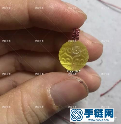 一步步教你彩金蜡线琥珀回纹珠耳环的详细编制教程