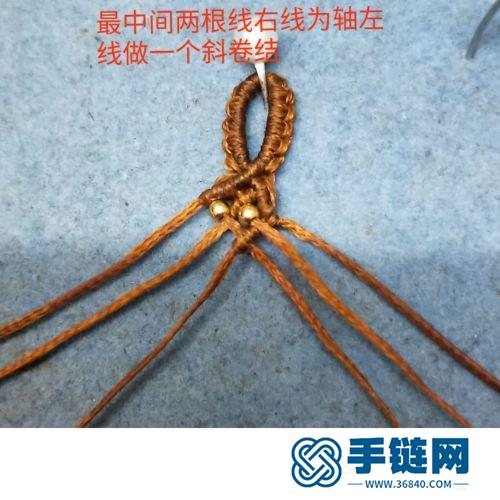 中国结扁蜡鲍鱼贝手绳的详细编制方法