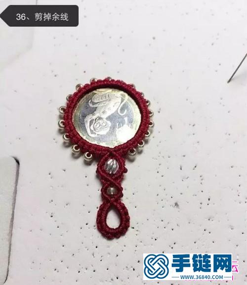 玉线绳编包宝石流苏车挂的详细制作图解