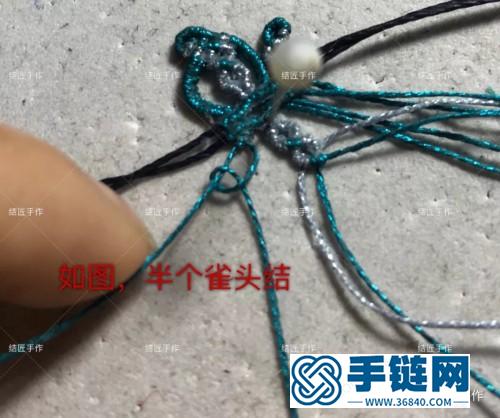 中国结蜡线小福叠蜜蜡项链挂件的详细制作图解