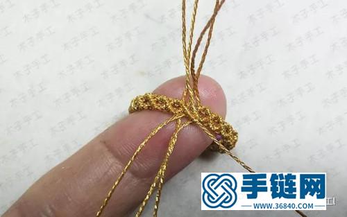 绳编闪亮皇冠戒指的详细制作步骤