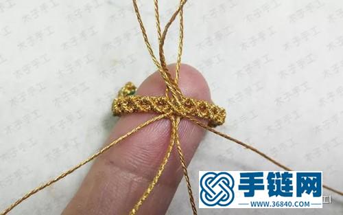 绳编闪亮皇冠戒指的详细制作步骤