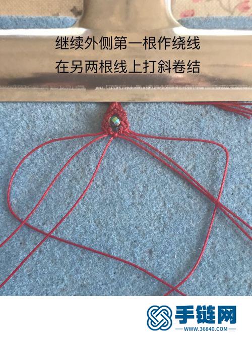 中国结圆蜡珠子戒指的详细制作图解