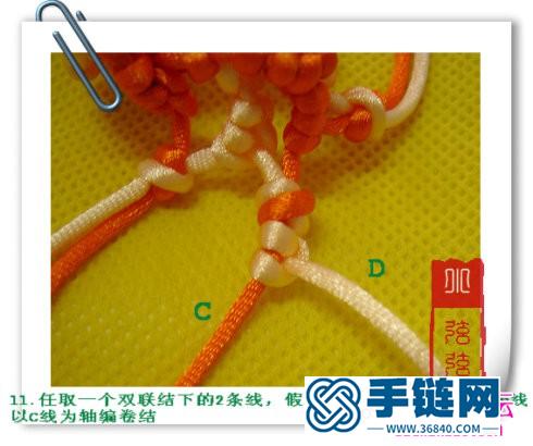 绳遍金钱袋挂饰的编制图解