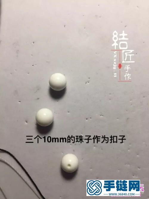 绳编朋克风黑白choker项链的详细编制图解