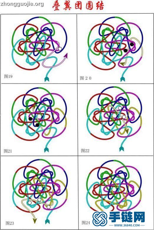 原创新结-叠翼团圆结走线图