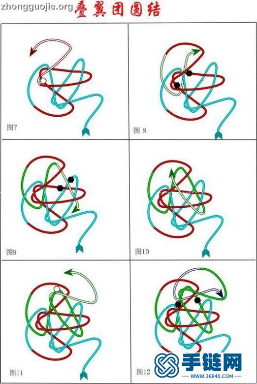 原创新结-叠翼团圆结走线图