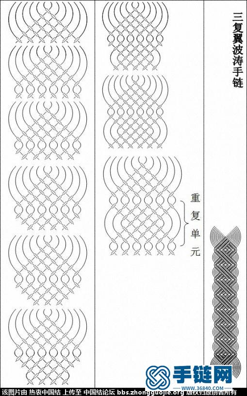 3复翼波涛手链