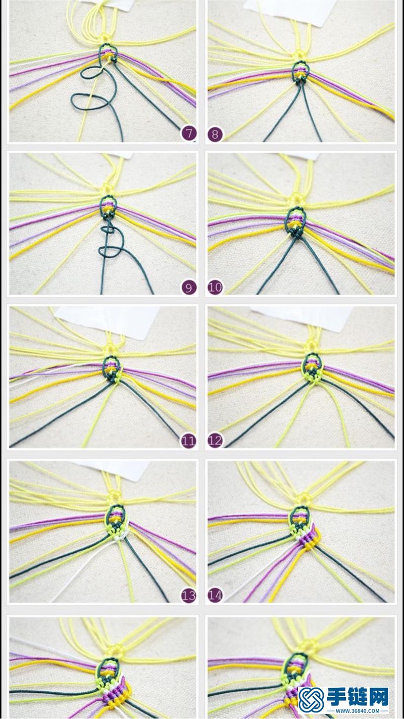 转自网络的图片教程，分享给大家编绳教程-完整编法步骤