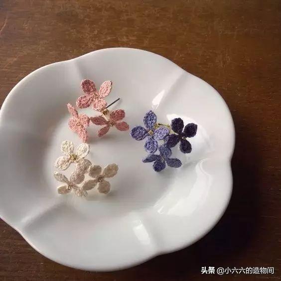 编织｜用钩花做一套漂亮的饰品