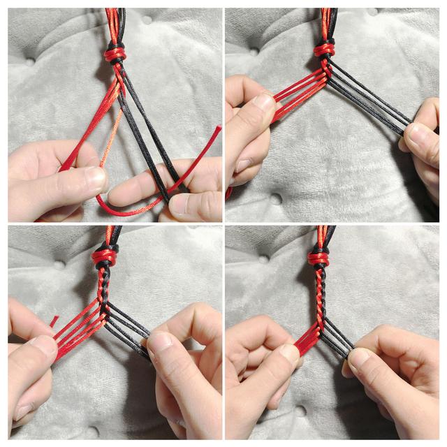 编绳头发手链教程图解图片