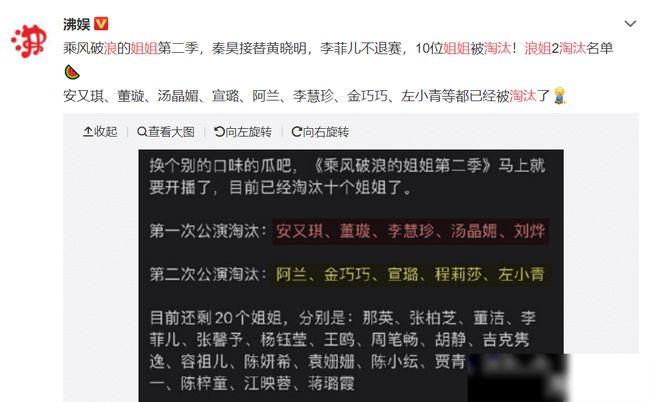 乘风破浪的姐姐二公淘汰名单，乘风破浪的姐姐2淘汰名单,本文共（4158字）