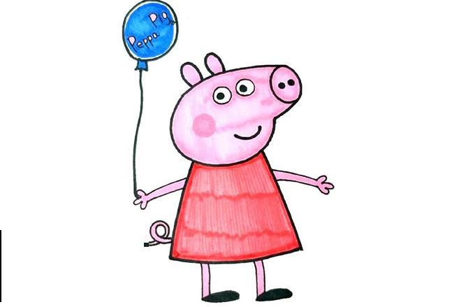 佩奇小猪简笔画如何画?可爱小猪彩色画法教程