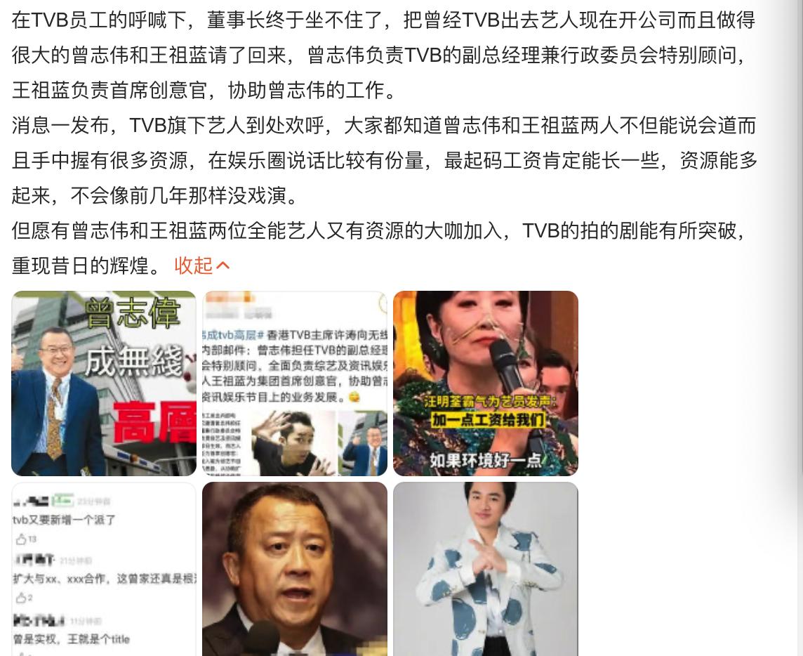 王祖蓝为什么是tvb高层,现在tvb老板是谁？　本文共（876字）