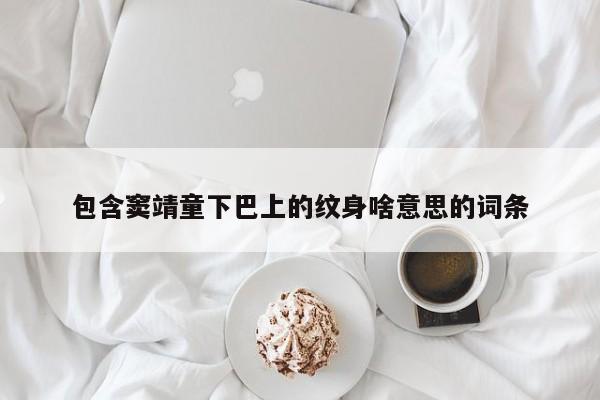 包含窦靖童下巴上的纹身啥意思的词条 